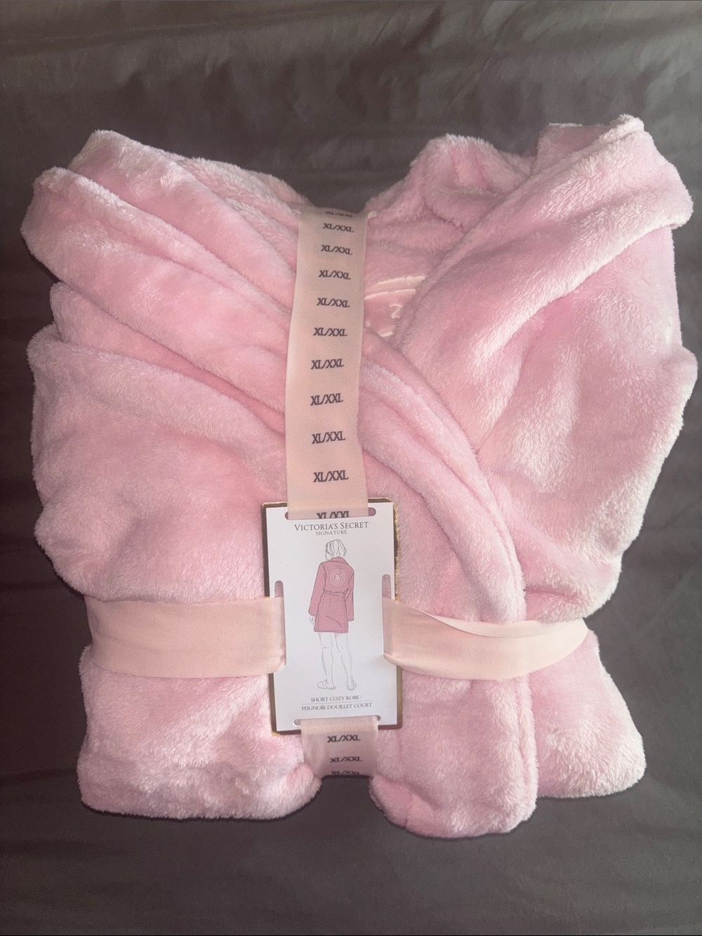 Victoria's Secret Light Pink Plush Hooded Robe